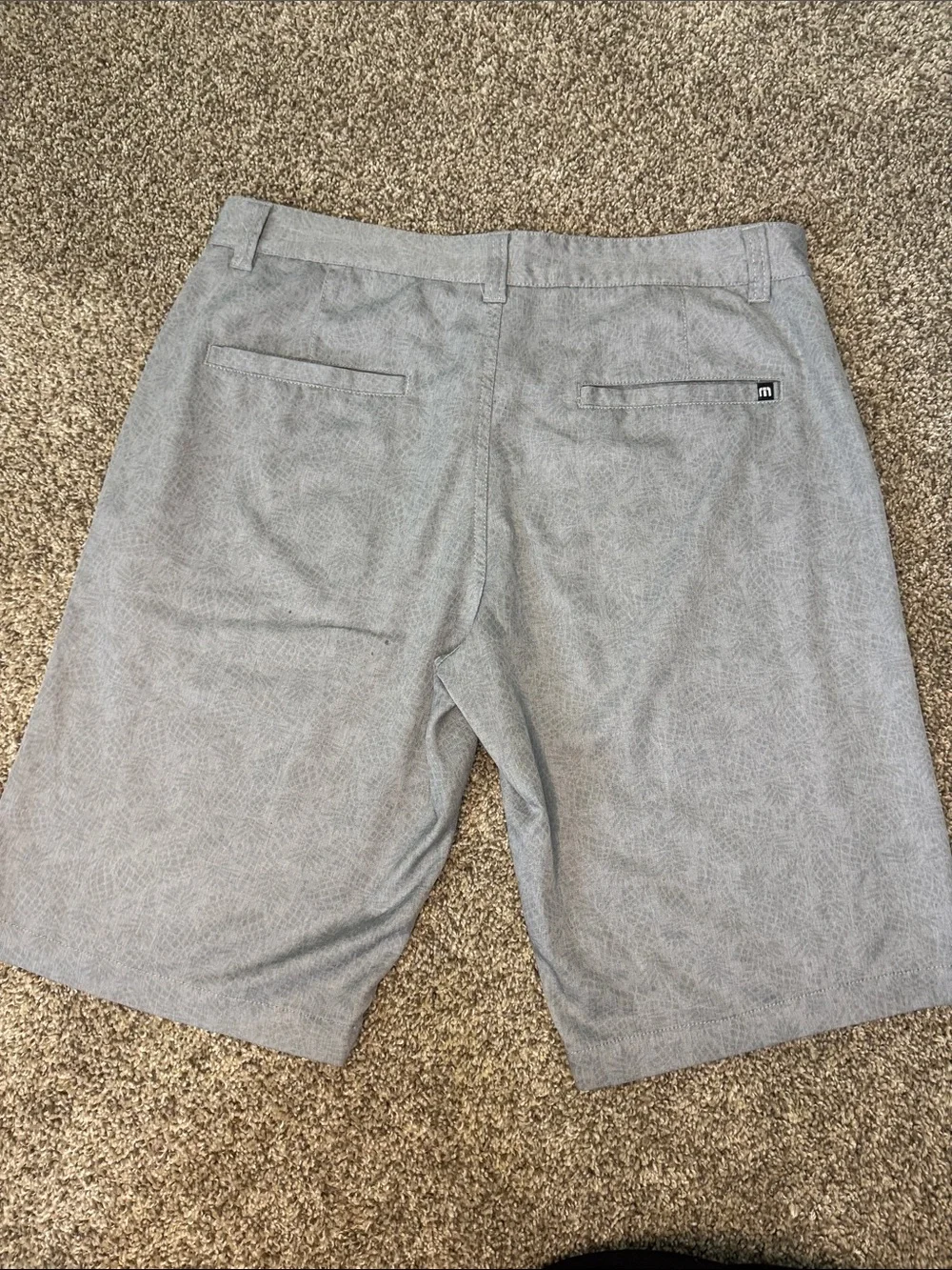 Travis Mathew Light Gray Flat-Front Shorts